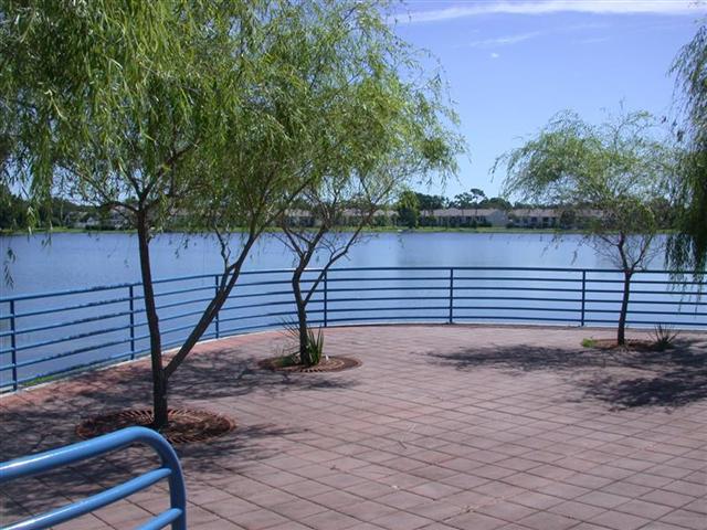 Lakeside deck
