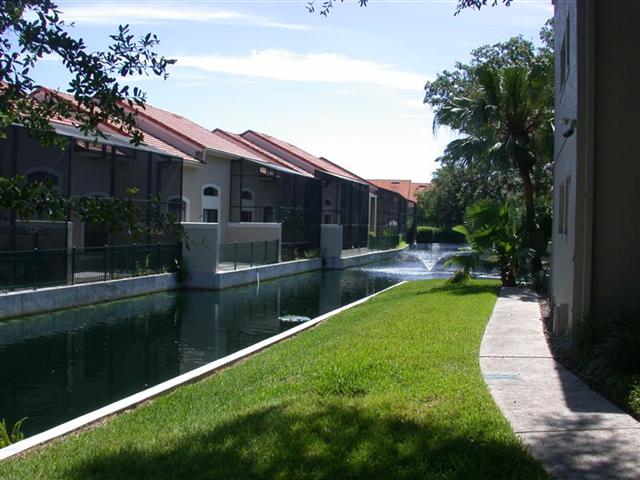 Ponds behind some of the townhomes